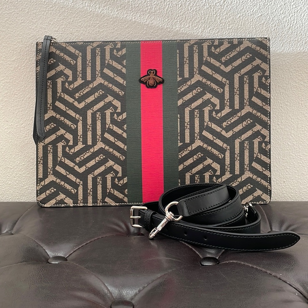 Gucci Caleido Bee Web Messenger Bag